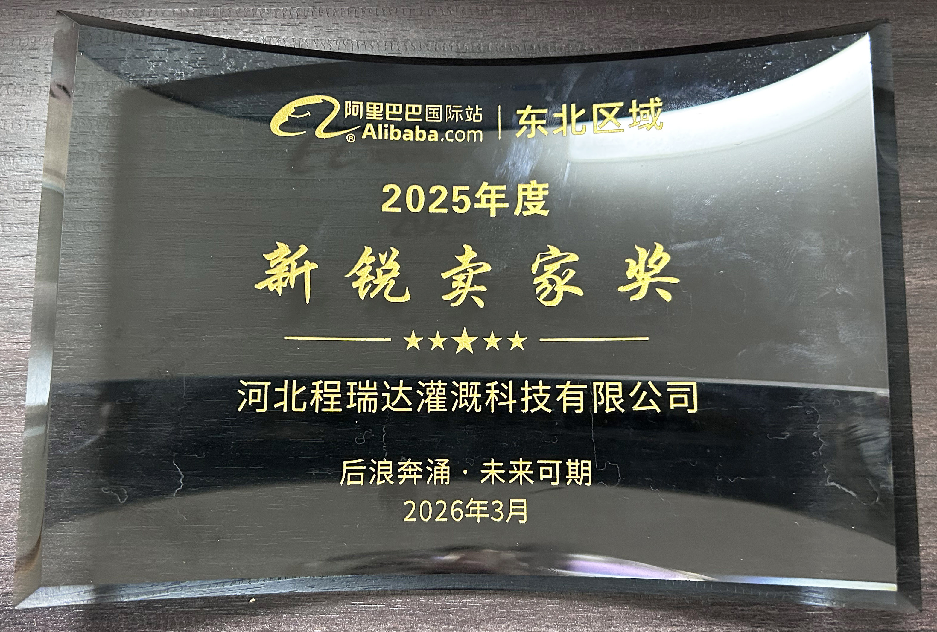 常州程瑞达灌溉 | 荣获阿里国际站新锐卖家奖